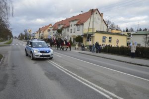 Policjanci zabezpieczali orszak Trzech Króli